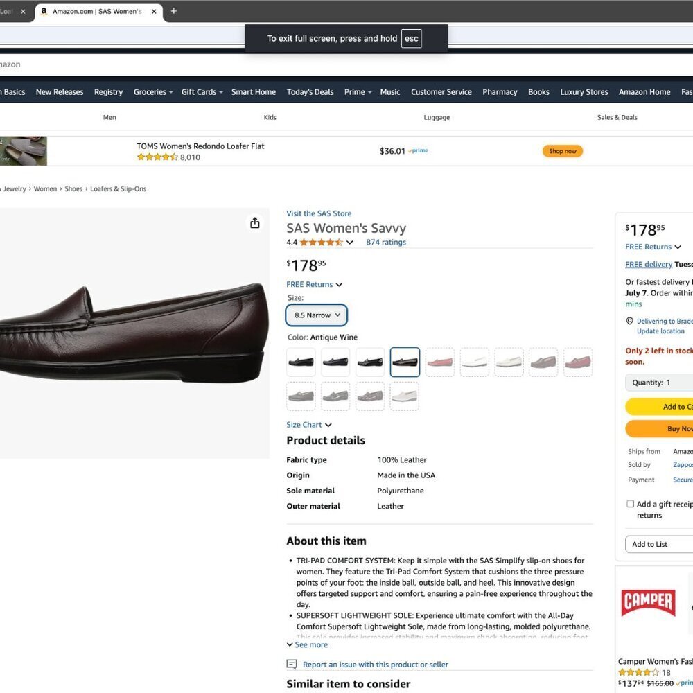 SAS(R) Simplify Comfort Loafers for Women -Tri-Pad(R) Comfort System SAVE $84.00 - Picture 2 of 11